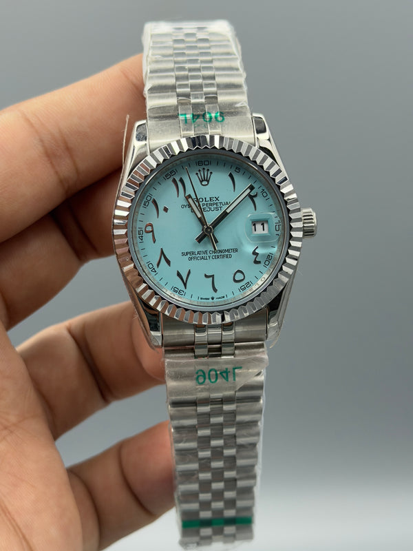 Datejust | 36mm | silver chain | Arabic digit