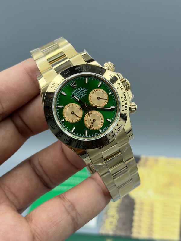 Daytona | Green dail |golden chain |Automatic