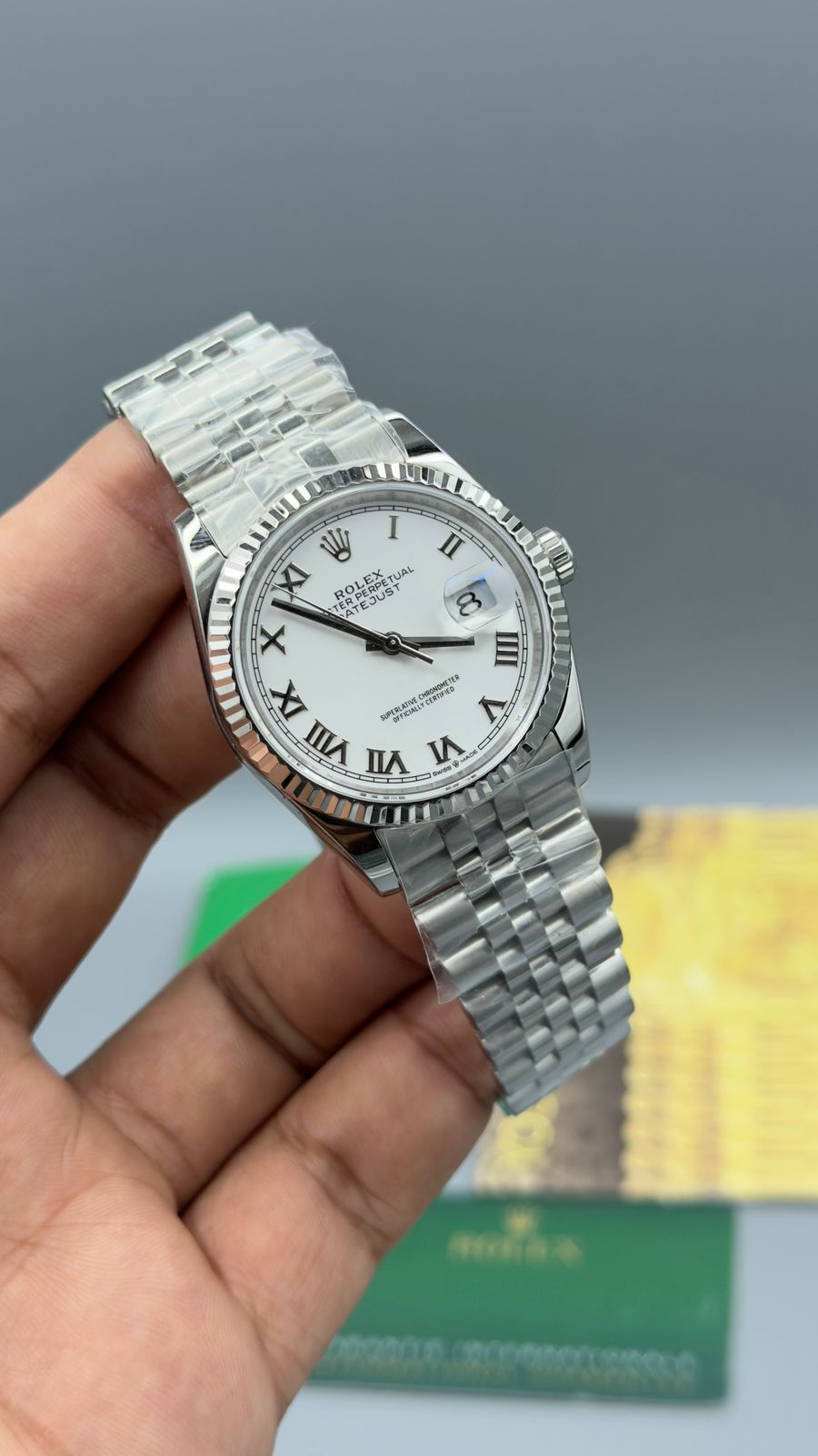 Datejust|36mm | Silver chain | silver case