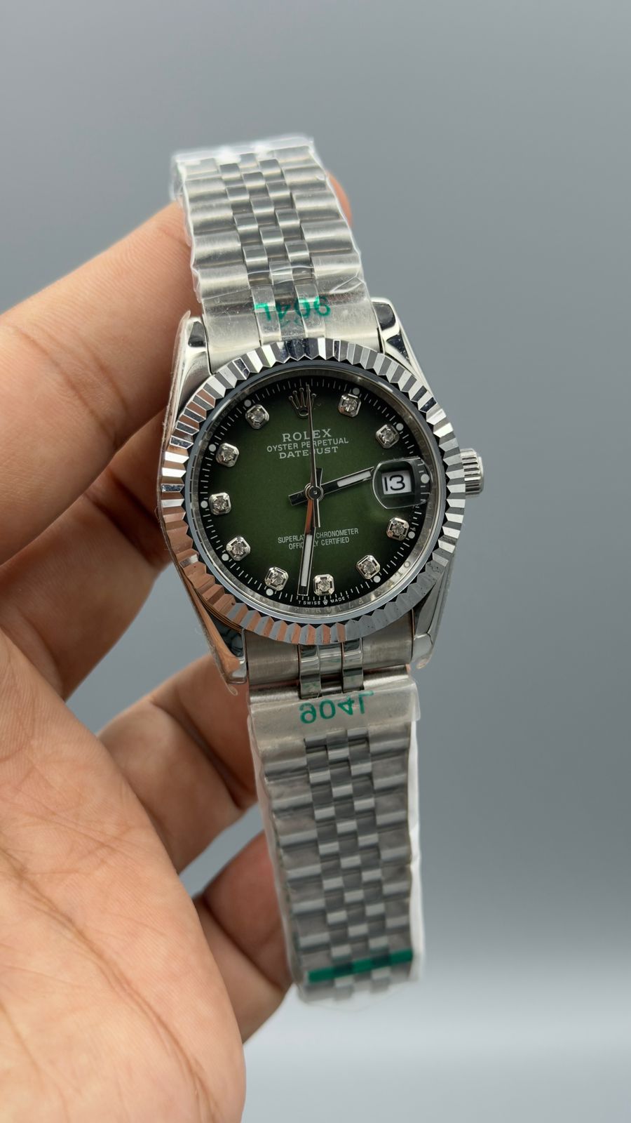 Datejust | 36mm | silver chain | Dimond digit