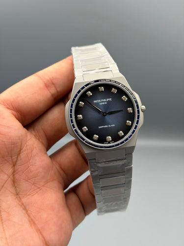 Lastest mens collection stainless steel slim case master lock stone bezzel matfinish